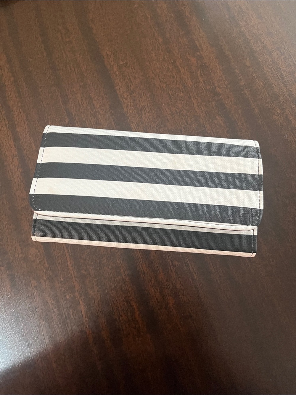 Kut from the Kloth Black and White Striped Wallet